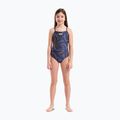 Children's one-piece swimsuit arena Fireflow Lightdrop Back navy/team navy yellow 6