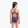 Children's one-piece swimsuit arena Fireflow Lightdrop Back navy/team navy yellow 7