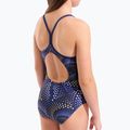 Children's one-piece swimsuit arena Fireflow Lightdrop Back navy/team navy yellow 9