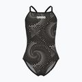 Children's one-piece swimsuit arena Fireflow Lightdrop Back black/team black