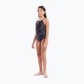 Children's one-piece swimsuit arena Fireflow Lightdrop Back black/team black 6