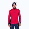 Men's Rossignol Cieloalto Fleece Half zip sports sweatshirt red