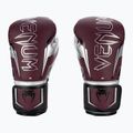 Venum Elite Evo burgundy/silver boxing gloves