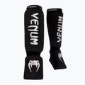 Venum Kontact Shin Guards black/silver tibia and foot protectors