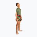 Children's training shorts Venum Inferno Kids Muay Thai army green/orange 4