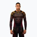 Men's longsleeve rashguard Venum Quetzal Fury Rashguard black/fury red/tangerine
