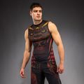 Men's rashguard Venum Quetzal Fury Sleeveless Rashguard black/fury red/tangerine 3