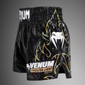 Men's training shorts Venum VTC Flames Muay Thai black/gold 3