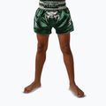 Children's training shorts Venum Inferno Muay Thai forest green/off white