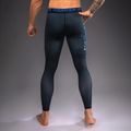 Men's training leggings Venum Thunder Dragon Spats Black/Royal Blue 3