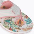 Women's flip flops ROXY Coastin Print 2021 white/pink 7