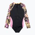 ROXY Active Joy children's swim body anthracite zebra jungle girl 2