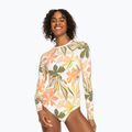 Ladies' one-piece swimsuit ROXY Print Mix Solid 2021 bright white subtly salty flat 4