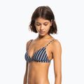 Swimsuit top ROXY Into The Sun Fix Tiki Triangle 2021 mood indigo novela stripe vert 7