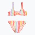 Children's two-piece swimsuit ROXY Ocean Treasure Bralette Set 2021 sunkissed coral salty sunset 5