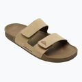 Quiksilver men's Rivi Leather Double Adjust flip-flops tan 1