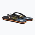 Quiksilver men's Molokai Wordblock flip flops black and blue AQYL101287 3