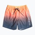 Men's Quiksilver Everyday Warped Logo Volley 17" swim shorts navy blue and orange EQYJV04000-BSL6