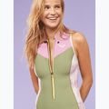 Women's ROXY 1.5 mm Long John palmed out light gray swim wetsuit 12