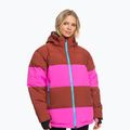 Women's snowboard jacket ROXY X Rowley Block Puffer burnt henna