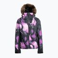 Women's ROXY Jet Ski Premium true black pansy snowboard jacket 9