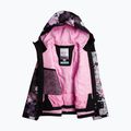 Children's snowboard jacket ROXY Greywood Girl true black blurry flower 9