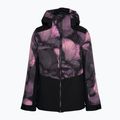 Children's snowboard jacket ROXY Silverwinter Girl true black pansy pansy 3