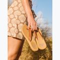 Women's ROXY Porto Motif flip flops tan 11