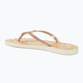 Women's ROXY Bermuda Print flip flops peach cream 3