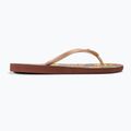 Women's ROXY Bermuda Print flip flops brown combo 2
