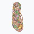 Women's ROXY Bermuda Print flip flops brown combo 5