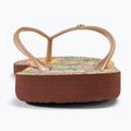 Women's ROXY Bermuda Print flip flops brown combo 6