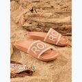 Women's ROXY Slippy Knit wheat/turkish coffee flip-flops 7