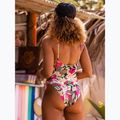 Women's one-piece swimsuit ROXY Printed Beach Classics Lace UP anthracite palm song s 10