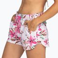 Women's ROXY Wave Printed 2 white happy tropical swim shorts 5