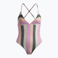 Women's one-piece swimsuit ROXY Vista Stripe agave green very vista stripe