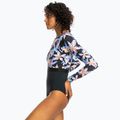 Women's one-piece swimsuit ROXY Active anthracite kiss 5