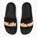 Quiksilver men's Rivi Wordmark Slide II black 2 slides 8