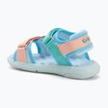 Kickers Kickjune blue/coral pink/green children's sandals 3