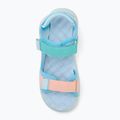 Kickers Kickjune blue/coral pink/green children's sandals 5