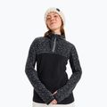 Women's ROXY Sayna Half Zip sweatshirt true black roxygram tonal