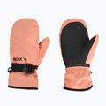 Children's snowboard gloves ROXY Roxy Jetty Girl Solid Mitt peach pink