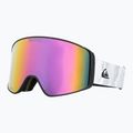 Quiksilver Storm MG men's snowboard goggles white camo/clux l purple mi 6