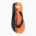 Quiksilver Molokai Art 25 Youth fiery coral wordblock flip flops 5