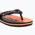 Quiksilver Molokai Art 25 Youth fiery coral wordblock flip flops 7