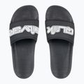 Quiksilver men's Rivi Wordmark Slide II flip-flops black 5 2