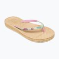 ROXY South Beach III green/pink women's flip flops