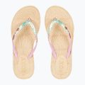 ROXY South Beach III green/pink women's flip flops 2