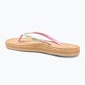 ROXY South Beach III green/pink women's flip flops 3