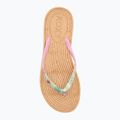ROXY South Beach III green/pink women's flip flops 5